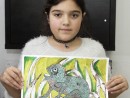 Grup Animale Desen Tus colorat Cameleon Ileana 130x98 Atelier de pictura si desen, 10 14 ani