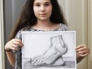 Grup Figura umana Desen Creion Studiu picior Ana 130x98 Atelier de pictura si desen, 10 14 ani