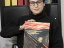 Grup Reproducere Acrilic pe carton panzat Tipatul Munch Irisz 130x98 Atelier de pictura si desen, 14 18 ani