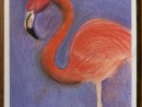 Scoala De Vara Desen Pastel Cretat Gradina Zoologica Studiu Animale Flamingo Ana 130x98 Scoala de Vara, 2015