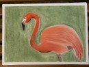 Scoala De Vara Desen Pastel Cretat Gradina Zoologica Studiu Animale Flamingo Melania 130x98 Scoala de Vara, 2015