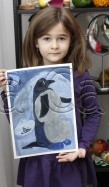 Clasa 4 6 ani Pictura Tempera Pinguin Anna. 109x187 Rezultate de exceptie la cursurile de pictura si desen