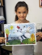 Clasa 6 8 ani Pictura Acuarela Porumbel Antonia. 141x187 Rezultate de exceptie la cursurile de pictura si desen