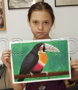 Clasa 8 10 ani Desen Pastel Cretat Tucan Sofia. 162x187 Rezultate de exceptie la cursurile de pictura si desen