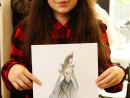 Design Vestimentar Craiasa zapezii Ilustratie in creioane cerate Ana Maria 130x98 Atelier design vestimentar, Copii 8 18 ani