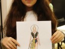 Design Vestimentar Creatie tinuta contemporana Desen in creioane cerate Ana Maria 130x98 Atelier design vestimentar, Copii 8 18 ani