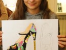Design Vestimentar Pantofi cu imprimeu Desen in pastel cretat Ariana 130x98 Atelier design vestimentar, Copii 8 18 ani