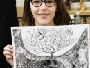 Atelier Grafica Compozitie plastica cu copac Riana 130x98 Atelier grafica, Copii 8 18 ani