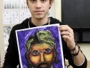 Atelier Grafica Grafica Traditionala Autoportret in acuarela Vlad 130x98 Atelier grafica, Copii 8 18 ani