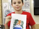Atelier Grafica Grafica Traditionala Linogravura in trei culori Luca 130x98 Atelier grafica, Copii 8 18 ani