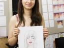Atelier Grafica Pictura in acuarela Autoportret Elena 130x98 Atelier grafica, Copii 8 18 ani
