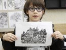 Atelier grafica Grafica Traditionala Peisaj in xilogravura Mihnea 130x98 Atelier grafica, Copii 8 18 ani