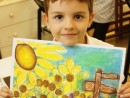 Grup 4 6 ani Camp cu flori Pastel cretat Andrei Calin 130x98 Atelier de pictura si desen, 4 6 ani