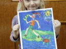 Grup 4 6 ani Desen Pastel Uleios Pinocchio Sonia. 130x98 Atelier de pictura si desen, 4 6 ani