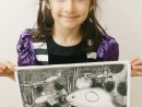 Grup 4 6 ani Desen carbune Soricei Arya 130x98 Atelier de pictura si desen, 4 6 ani