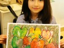 Grup 4 6 ani Desen in pastel uleios Fructe Arya 130x98 Atelier de pictura si desen, 4 6 ani