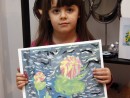 Grup 4 6 aniPictura Tempera Lac cu nuferi Adina. 130x98 Atelier de pictura si desen, 4 6 ani