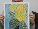 Grup 6 8 ani Desen Pastel Cretat Floare in ghiveci Luca. 130x98 Atelier de pictura si desen, 6 8 ani