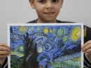 Grup 6 8 ani Desen Pastel Uleios Reproducere dupa Van Gogh Luca. 130x98 Atelier de pictura si desen, 6 8 ani