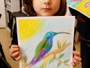 Grup 6 8 ani Desen in creioane colorate Colibri Maya 130x98 Atelier de pictura si desen, 6 8 ani
