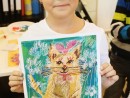 Grup 6 8 ani Desen in pastel uleios Pisica Iulia 130x98 Atelier de pictura si desen, 6 8 ani