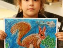 Grup 6 8 ani Pastel uleios Iepure Sara 130x98 Atelier de pictura si desen, 6 8 ani