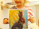 Grup 6 8 ani Pastel uleios Iepure Sofia 130x98 Atelier de pictura si desen, 6 8 ani