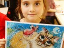Grup 6 8 ani Pastel uleios Pisica Ioana 130x98 Atelier de pictura si desen, 6 8 ani