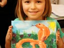 Grup 6 8 ani Pictura in acrilice Sarpe Ingrid 130x98 Atelier de pictura si desen, 6 8 ani