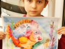 Grup 6 8 ani Pictura in acuarele Peste Eva 130x98 Atelier de pictura si desen, 6 8 ani