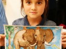 Grup 6 8 ani Pictura tempera Elefant Ioana 130x98 Atelier de pictura si desen, 6 8 ani