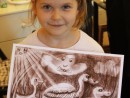 Grup 6 8 ani Rata Desen sepia Ariana 130x98 Atelier de pictura si desen, 6 8 ani