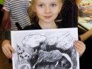 Grup 6 8 ani Soarece Desen carbune Tania 130x98 Atelier de pictura si desen, 6 8 ani