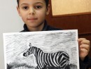 Grup 8 10 ani Desen Carbune Animal de Jungla Luca. 130x98 Atelier de pictura si desen, 8 10 ani
