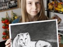 Grup 8 10 ani Desen Carbune Leu Ioana 130x98 Atelier de pictura si desen, 8 10 ani
