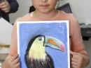Grup 8 10 ani Desen Pastel cretat Tucan Sara 130x98 Atelier de pictura si desen, 8 10 ani
