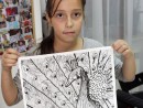 Grup 8 10 ani Desen Penita Paun Andreea. 130x98 Atelier de pictura si desen, 8 10 ani