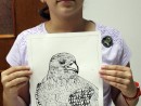 Grup 8 10 ani Desen Penita Vultur Diana . 130x98 Atelier de pictura si desen, 8 10 ani