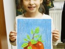 Grup 8 10 ani Desen in pastel uleios Mar cu frunze Delia 130x98 Atelier de pictura si desen, 8 10 ani