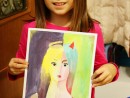 Grup 8 10 ani Pictura tempera Bine vs rau Maria 130x98 Atelier de pictura si desen, 8 10 ani