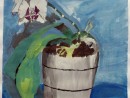 Grup 8 10 ani Tempera Orhidee Ana 130x98 Atelier de pictura si desen, 8 10 ani