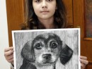 Grup Animale Desen Carbune Caine Andrada 130x98 Atelier de pictura si desen, 10 14 ani