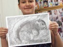 Grup Animale Desen Creion Veverita Stefania 130x98 Atelier de pictura si desen, 10 14 ani