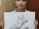 Grup Figura Umana Desen Creion Studiu Picior Andrada. 130x98 Atelier de pictura si desen, 10 14 ani