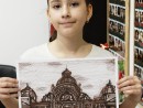 Grup Peisaj Desen sepia carbune Peisaj istoric Ioana 130x98 Atelier de pictura si desen, 10 14 ani