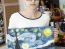 Grup Peisaj Pictura Acrilic Reproducere dupa Van Gogh Cecilia 130x98 Atelier de pictura si desen, 14 18 ani