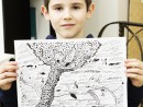 Atelier Grafica Compozitie plastica cu copac Albert 130x98 Atelier grafica, Copii 10 18 ani