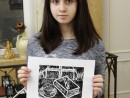 Atelier Grafica Grafica Traditionala Linogravura Laura 130x98 Atelier grafica, Copii 10 18 ani