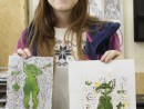 Atelier Grafica Grafica Traditionala Linogravura in trei culori Clara 130x98 Atelier grafica, Copii 10 18 ani
