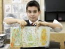 Atelier Grafica Grafica Traditionala Linogravura in trei culori Tudor 130x98 Atelier grafica, Copii 10 18 ani